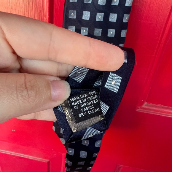 Calvin Klein Blue Square Tie Dress Attire Formal Wear - Picture 3 of 5